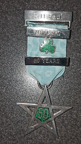 Fifty Year Jewel with 20 Year Bar