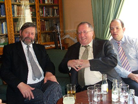 R.W.bro. John Clarke, W.Bros; Derek Stevenson and Robert McCready